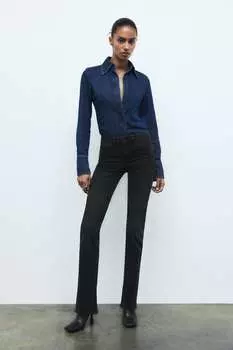 Джинсы zw the contour bootcut ZARA, черный