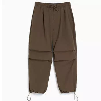 Джоггеры Bershka Technical Parachute, коричневый