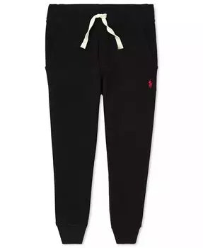 Джоггеры из хлопкового флиса для малышей и маленьких мальчиков Polo Ralph Lauren, черный