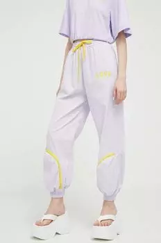 Джоггеры Love Moschino, фиолетовый
