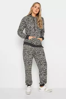 Джоггеры с манжетами и леопардовым принтом Long Tall Sally, коричневый