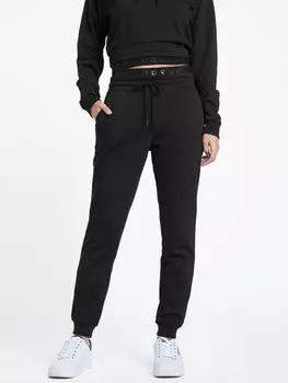 Джоггеры с сетчатым логотипом Ivy Guess Factory, черный