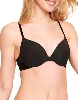 Earth Republic Jordyn Женский бюстгальтер Push Up Plunge Adore Me, угольно-черный
