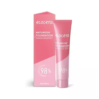 Ecocera, Naturstay Foundation, природная тональная основа с камуфляжным эффектом, оболочка W1, 30 мл