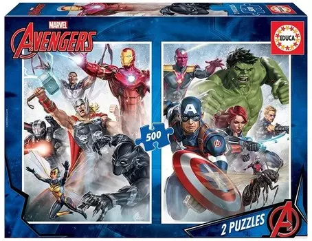 Educa, пазл, Avengers, Marvel, 2х500 шт.