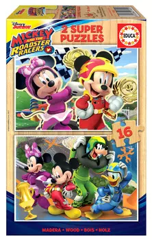Educa, пазл Disney, Микки Маус и друзья, 2х16 шт.