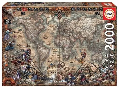 Educa, пазл, Пиратская карта, 2000 шт.