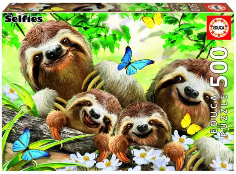 Educa, пазл Sloth Family Selfie, 500 шт.