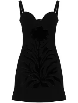Elie Saab бархатное мини-платье-бюстье, черный