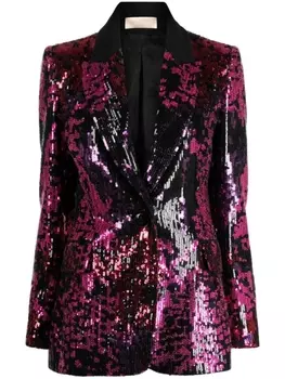 Elie Saab блейзер с пайетками, черный