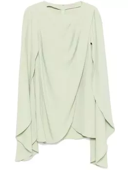 Elie Saab блузка-кейп, зеленый