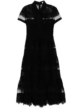 Elie Saab кружевное платье миди