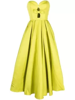 Elie Saab платье без бретелей, зеленый