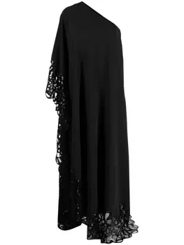 Elie Saab вечернее платье на одно плечо с пайетками, черный