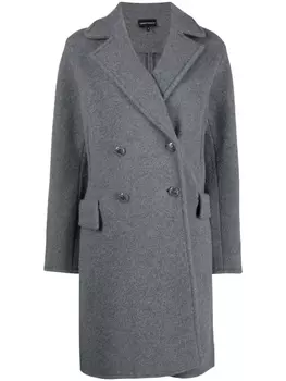 Emporio Armani двубортное пальто, серый