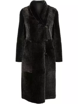 Emporio Armani двустороннее пальто, черный
