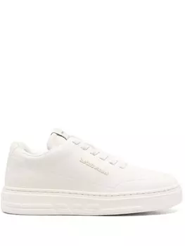 Emporio Armani кожаные кроссовки, белый
