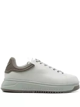 Emporio Armani кожаные кроссовки, зеленый