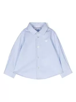 Emporio Armani рубашка в полоску, синий