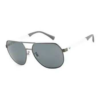 EMPORIO ARMANI Солнцезащитные очки-авиаторы Alloy Aviator унисекс, черные