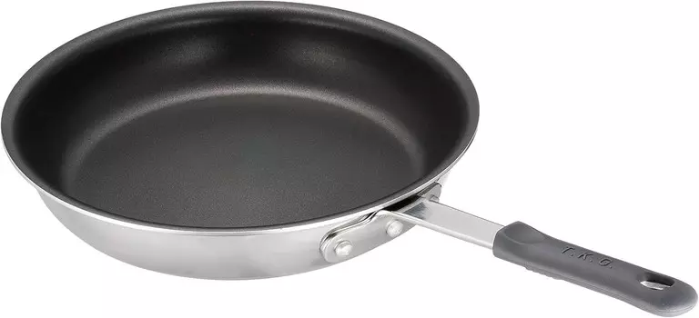 Endoshoji TKG AHLZ606 Сковорода, 11,8 дюйма (30 см), внутренний диаметр 10,9 x 2,3 дюйма (277 x 58 мм), совместима с индукционными и газовыми плитами, тефлоновое твердое покрытие, антипригарное, двухслойное, Sliver