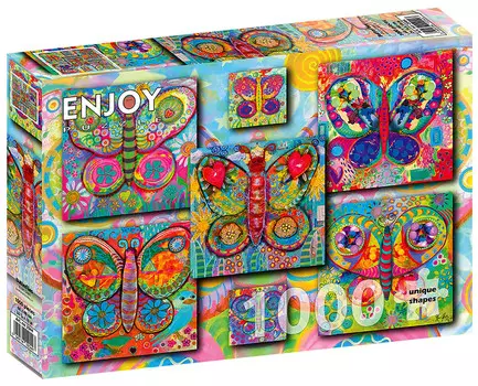 Enjoy, Пазл - Разноцветные бабочки, 1000 шт.