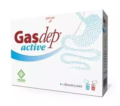 Erbozeta Gasdep Active 6+12 пакетиков, добавка к кишечной флоре