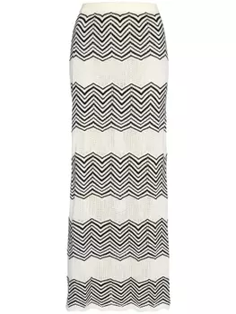ERES Rglisse chevron-pattern maxi skirt, черный