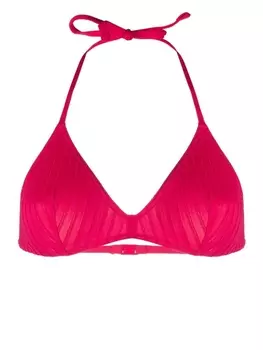 ERES ribbed triangle bikini top, розовый