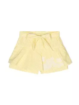 Ermanno Scervino Junior многослойные шорты в полоску, желтый