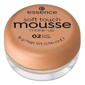 Essence Soft Touch Mousse Make-up 02 Матовый Бежевый, Matt Beige