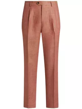 ETRO брюки со складками, красный