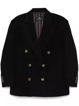 ETRO двубортное пальто, черный