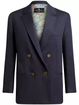 ETRO двубортный блейзер, синий