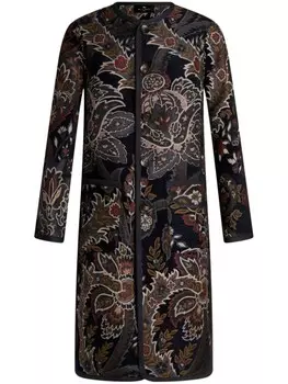ETRO двустороннее пальто с принтом пейсли, черный