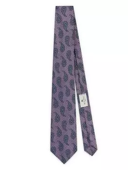 ETRO галстук с принтом пейсли, фиолетовый