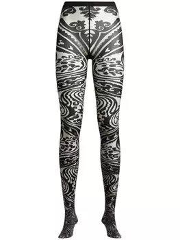 ETRO колготки Paisley Tattoo, черный