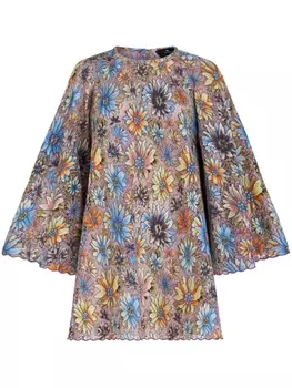 ETRO кружевное платье мини, розовый