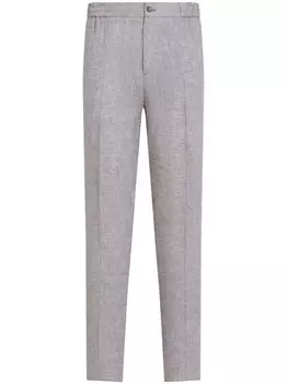ETRO льняные брюки, коричневый