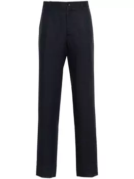 ETRO льняные брюки со складками, синий