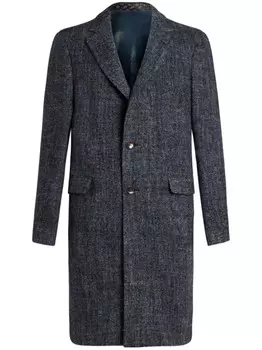 ETRO однобортное пальто, синий