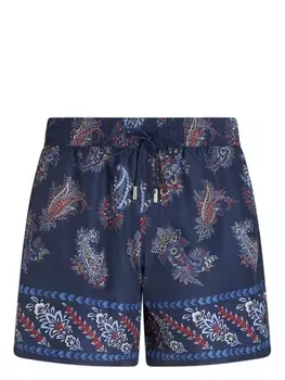 ETRO плавки-шорты с принтом пейсли, синий