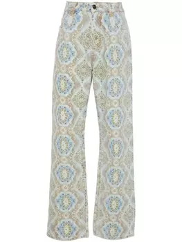 ETRO прямые джинсы с принтом пейсли, синий