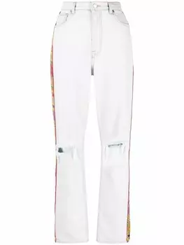 ETRO прямые джинсы с вышивкой, синий