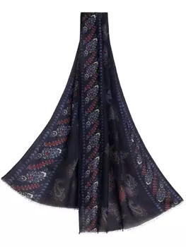 ETRO шарф с принтом пейсли, синий