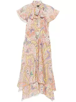 ETRO шелковое платье миди, розовый