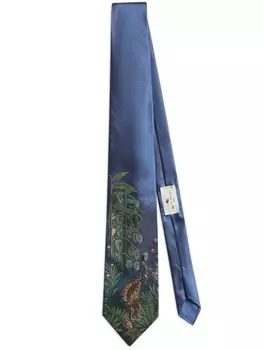 ETRO шелковый галстук с принтом, синий