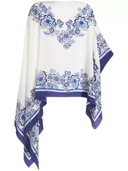 ETRO шелковый платок с цветочным принтом, белый