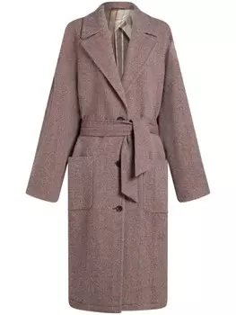 ETRO шерстяное пальто с поясом, красный