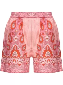 ETRO шорты с принтом пейсли, розовый